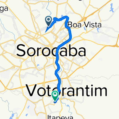 Rua Paes de Linhares, 1007, Sorocaba a Rua Coronel João Carlos de Campos, 75, Votorantim