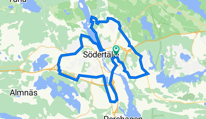 Strindbergsvägen 13, Södertälje to Strindbergsvägen 13, Södertälje