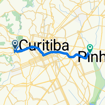 Rua General Mário Tourinho, 2350, Curitiba a Rua Araguala, 22, Curitiba