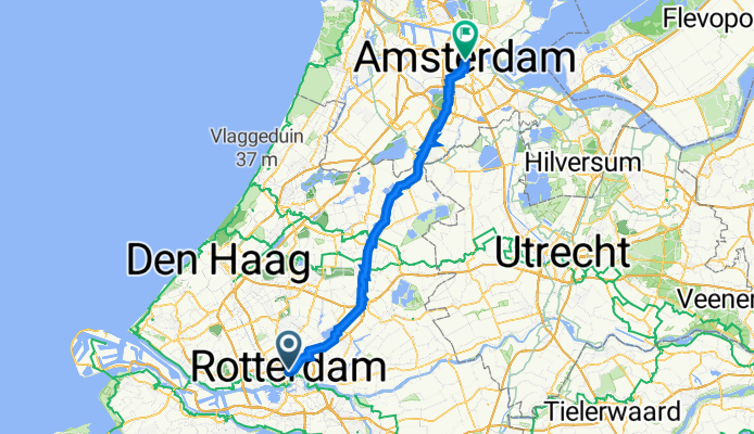 Rotterdam to Amsterdam 67km