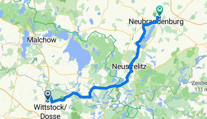 De Schönfelder Weg 1, Wittstock/Dosse à Adolph-Kolping-Straße 4, Neubrandenburg