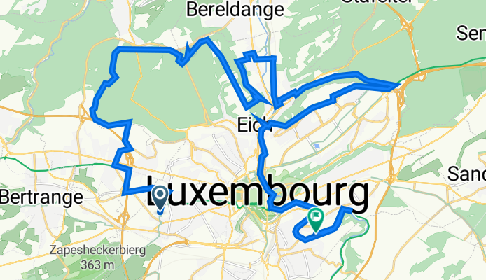 Rue de Strassen 0, Luxembourg to Rue Godchaux, Luxembourg