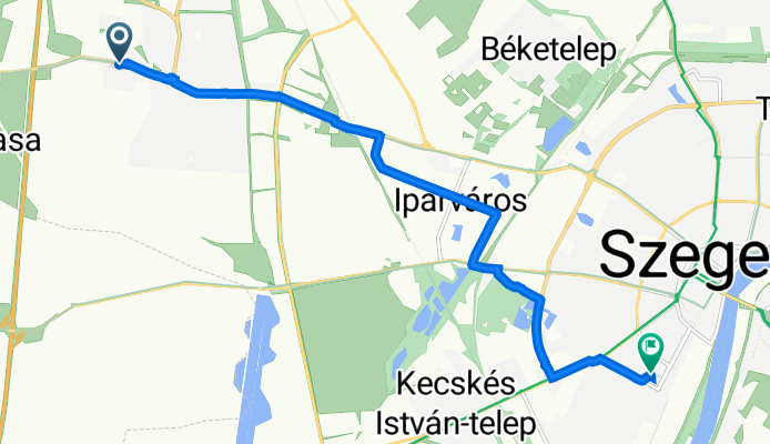 Széksósi út 55., Kiskundorozsma to Apáca utca 24., Szeged