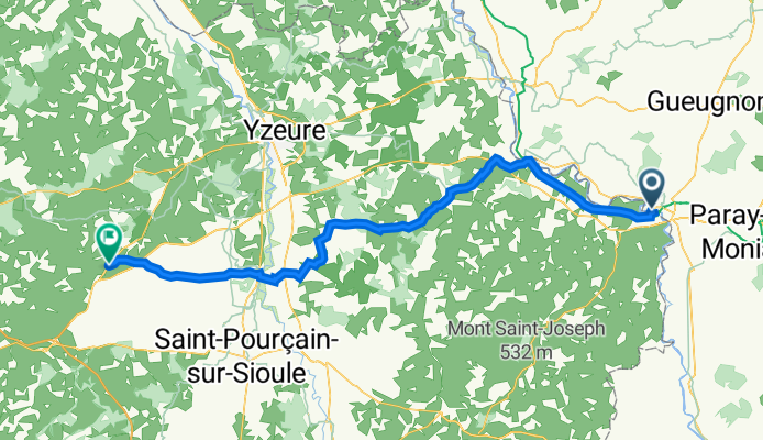 2023 2 - Digoin à Le Montet - 87.6 km +530D+