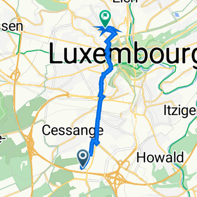 12C Rue Guillaume J Kroll, Luxembourg to 51 Avenue Pasteur, Luxembourg