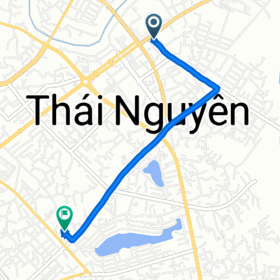 Cột Cờ 14, Thành phố Thái Nguyên to Ngõ 446 Đường Phan Đình Phùng 32a, Thành phố Thái Nguyên