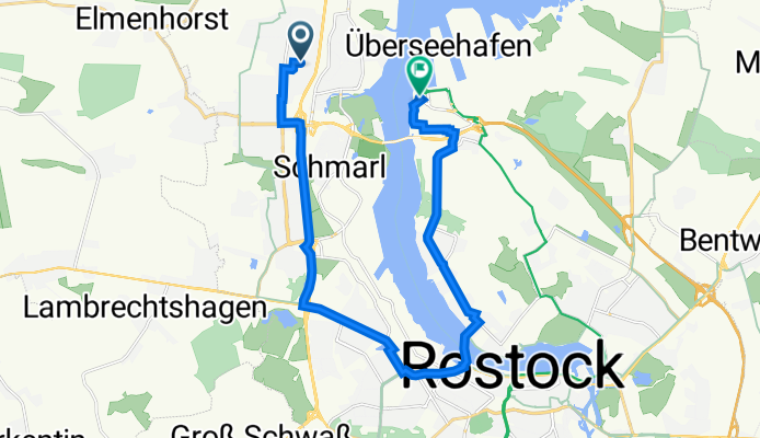 Demminer Straße 6, Rostock nach Am Skandinavienkai, Rostock