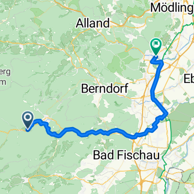 Gutenstein Bahnhof - Piestingtal with Panoramaroute variant - Felixdorf Bahnhof / Baden