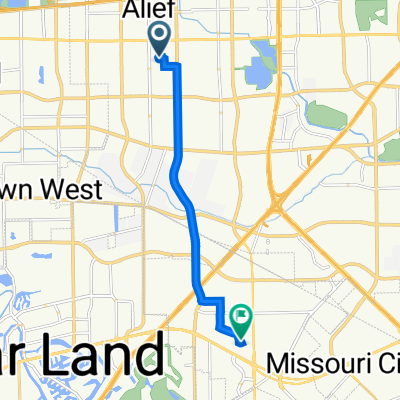 12115 Sharpview Dr, Houston to 13645 N Promenade Blvd, Stafford