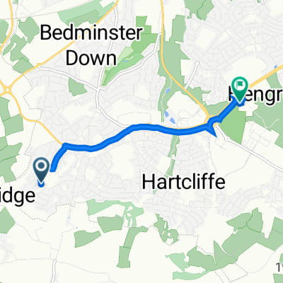 134 Four Acres, Bristol to Hengrove Leisure Park, Hengrove Way, Bristol