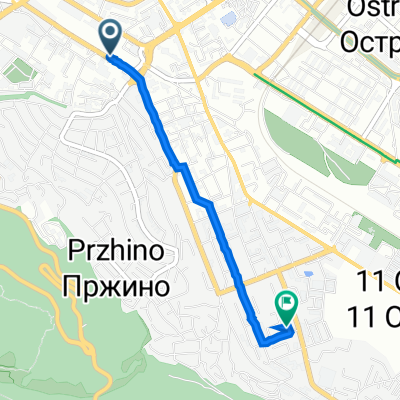 Street Jordan Mijalkov 55, Skopje to Street Frank Harkord-maning 7А, Skopje