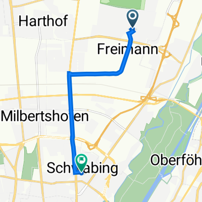 Carl-Orff-Bogen 131, München nach Germaniastraße 35–39, München