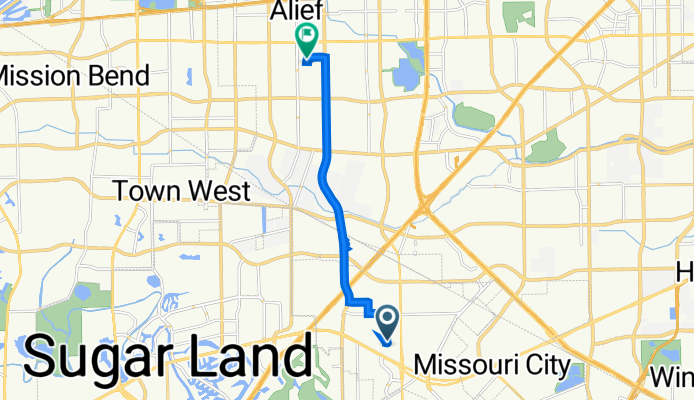 13645 N Promenade Blvd, Stafford to 12115 Sharpview Dr, Houston