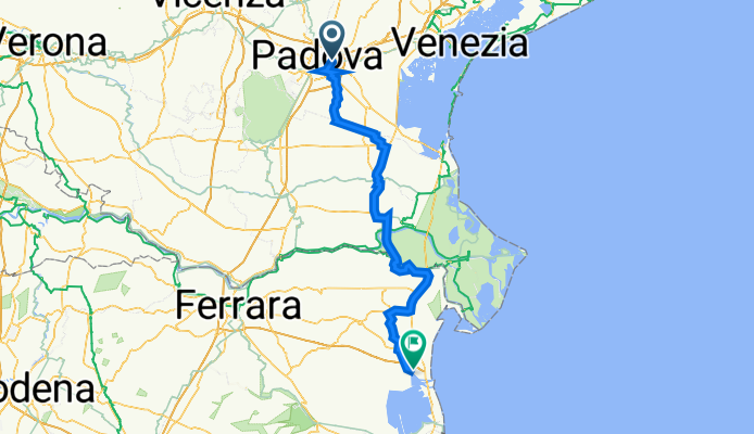 Da Via Vigonovese 38, Padova a Via Cavour 73, Comacchio