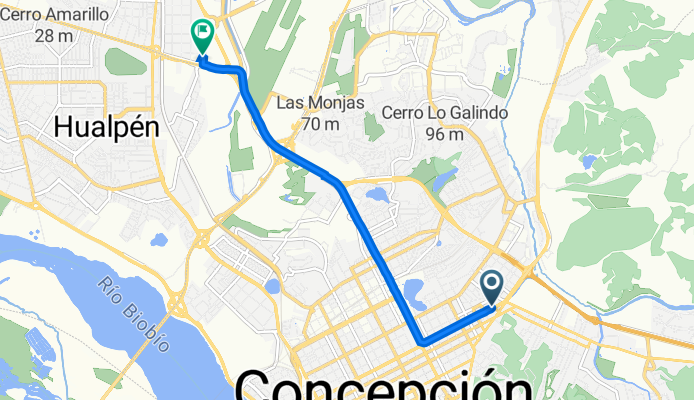 Avenida Los Carrera 2189, Concepción a Américo Vespucio 810, Talcahuano