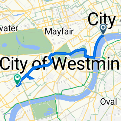 Victoria Embankment, London to South Parade, London