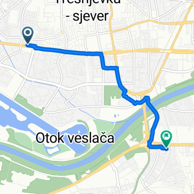 Hrvatskog sokola, Zagreb to Nehruov trg 18, Zagreb