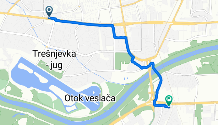 Hrvatskog sokola, Zagreb to Nehruov trg 18, Zagreb