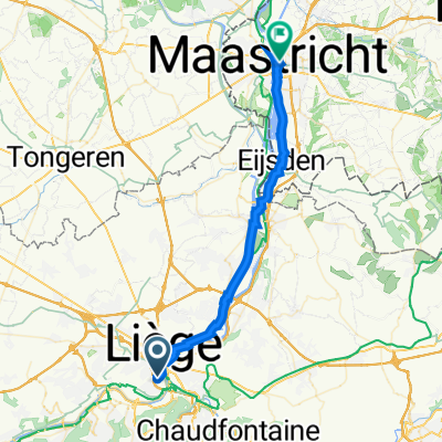 Liège to Stationsplein 29A, Maastricht