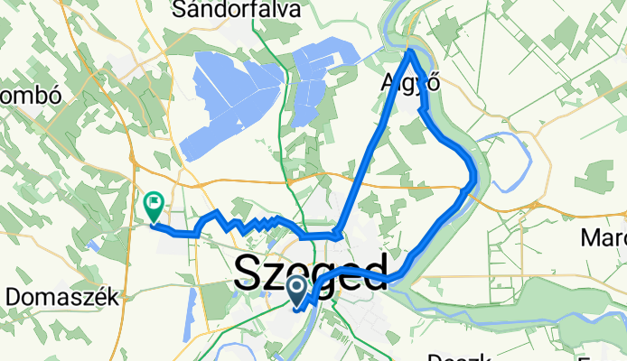 Apáca utca 25., Szeged to Széksósi út 53., Kiskundorozsma