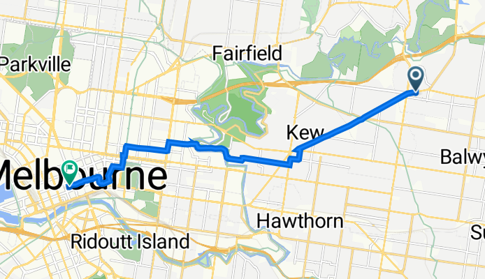 1–5 Hatfield St, Balwyn North to 379 Little Collins St, Melbourne