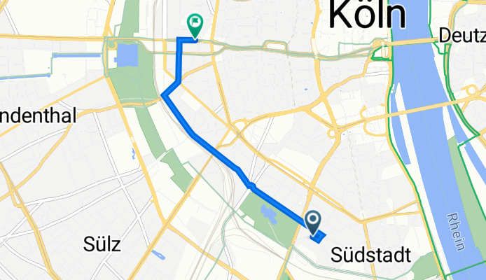 Martin-Luther-Platz 19, Köln nach Aachener Straße 18, Köln