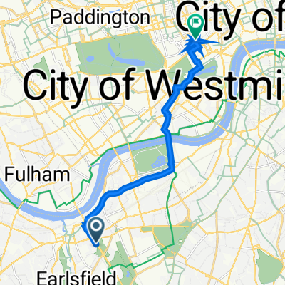 27A Wandsworth Common West Side, London to 120 Regent St, London