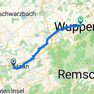 Heidfeld 2, Haan nach Rudolfstraße 125, Wuppertal