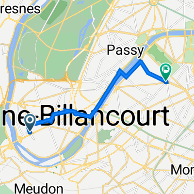 168 Rue de Silly, Boulogne-Billancourt à 46 Rue Frémicourt, Paris