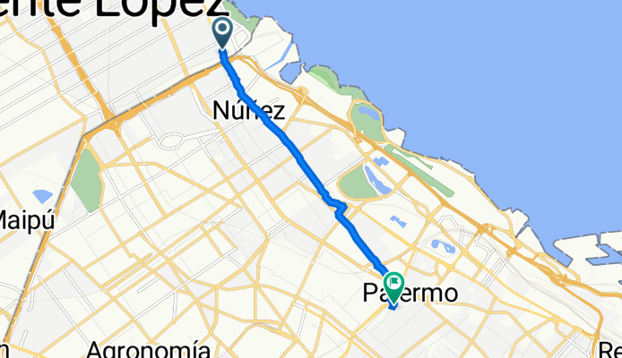 Avenida del Libertador 100–144, Vicente López to Godoy Cruz 2369, Buenos Aires