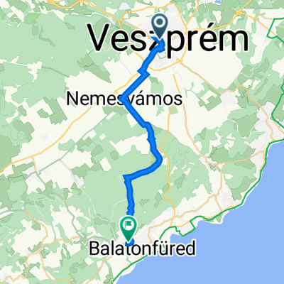 Sziklay János utca, Veszprém to Arácsi út 1–7., Balatonfüred