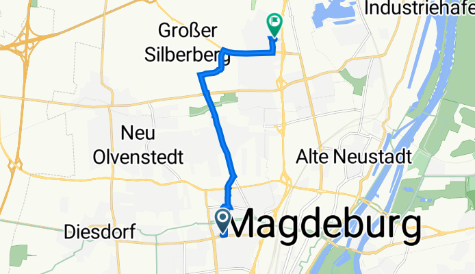 Große Diesdorfer Straße 33, Magdeburg nach Hanns-Eisler-Platz 6, Magdeburg
