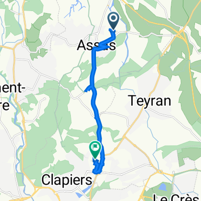 Chemin des Agasses, Assas à 90 Rue Étienne Dolet, Clapiers