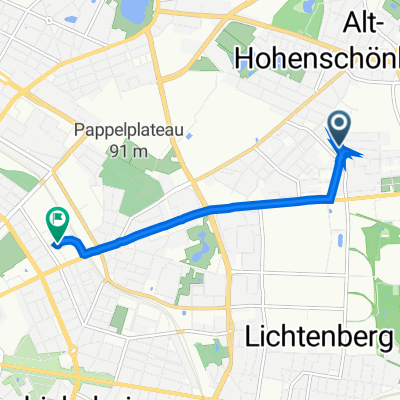 Genslerstraße 17B, Berlin to Paul-Heyse-Straße 26, Berlin