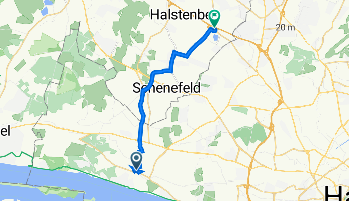 Erik-Blumenfeld-Platz 29, Hamburg nach Altonaer Straße 299, Rellingen