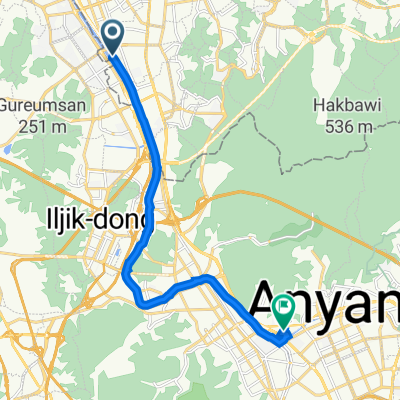 독산동 668-43 to 비산동 419-24, 안양시