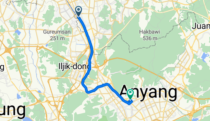 독산동 668-43 to 비산동 419-24, 안양시