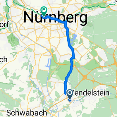 Rieterstraße 89, Wendelstein nach Wiesentalstraße 41, Nürnberg