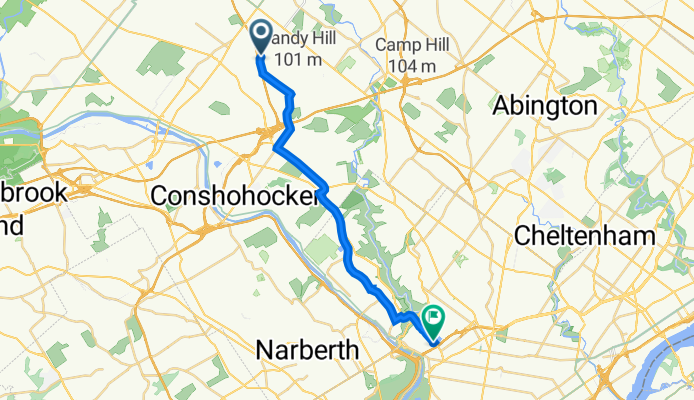 1600 Union Meeting Rd, Blue Bell to 3312 Bowman St, Philadelphia