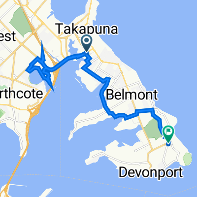 22 Esmonde Rd, Auckland to 44 Vauxhall Rd, Auckland