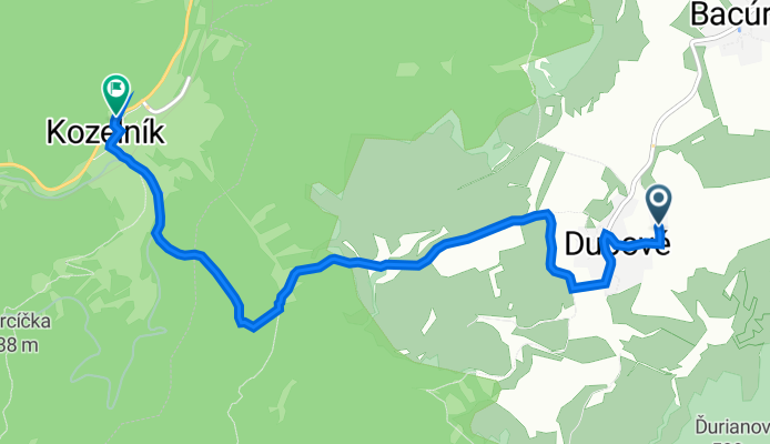 Dubové do Kozelník