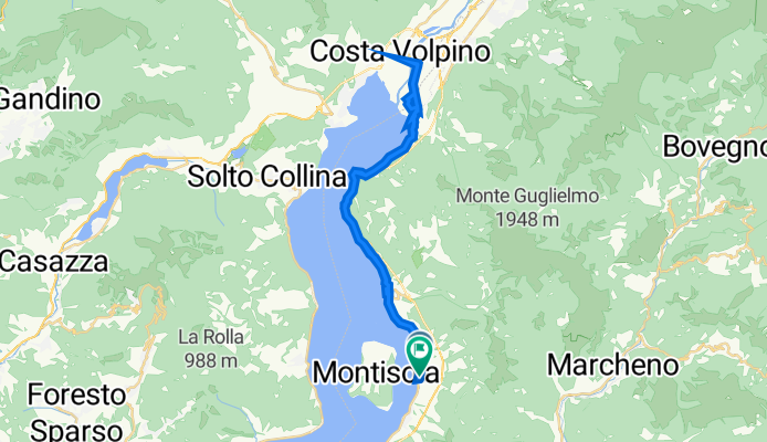 Da Via Provinciale 6, Sale Marasino a Via Saletto 33, Sale Marasino