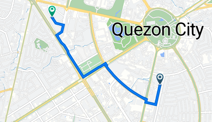 J2VX+8HF, Quezon City to Bagong Pag-asa, Quezon City