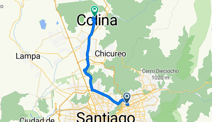 De Avenida Vitacura 4229 a El Quillay 1039, Colina