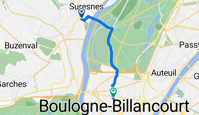 9 Rue Chevreul, Suresnes à 10 Rue de la Saussière, Boulogne-Billancourt