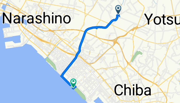 82-25, Sankakucho, Hanamigawa, Chiba to Takahama, Mihama, Chiba