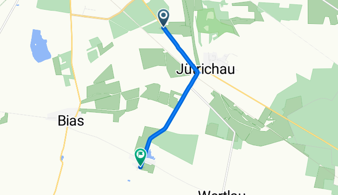 B184, Zerbst/Anhalt nach Neue Straße 12, Jütrichau