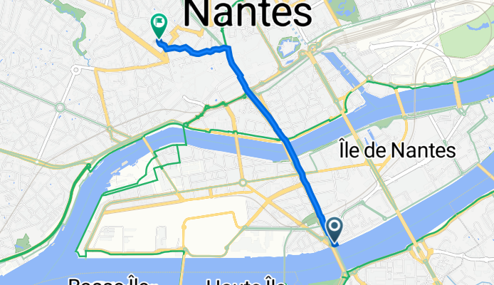 De Pont de Pirmil, Nantes à 14 Rue Deshoulières, Nantes
