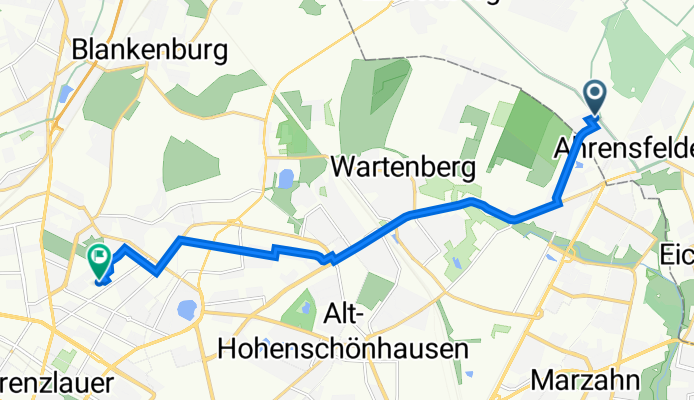 Eichendorffstraße 16, Ahrensfelde nach DGZ-Ring 13, Berlin