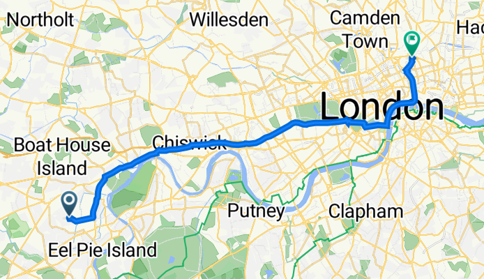 2 Ploughmans End, Isleworth to 401 St John St, London